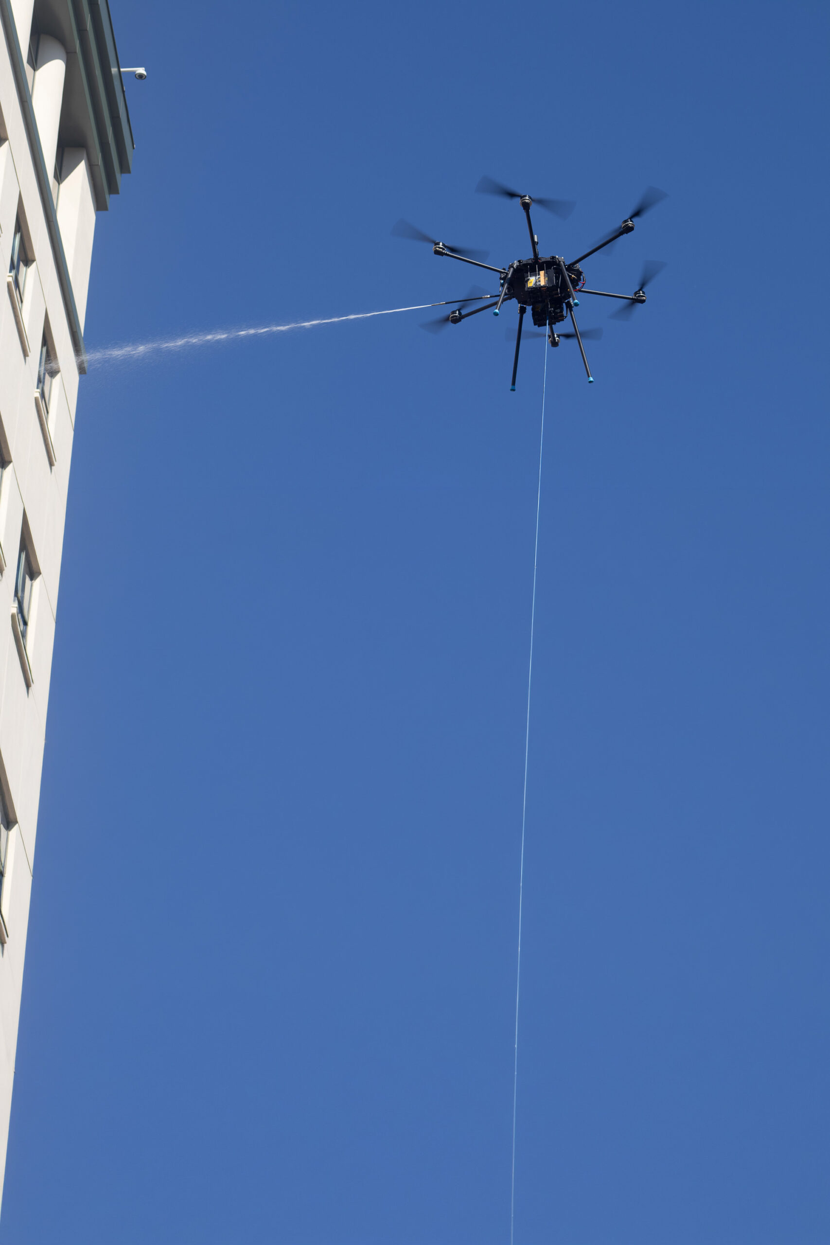 ADS cleaning drone in operation